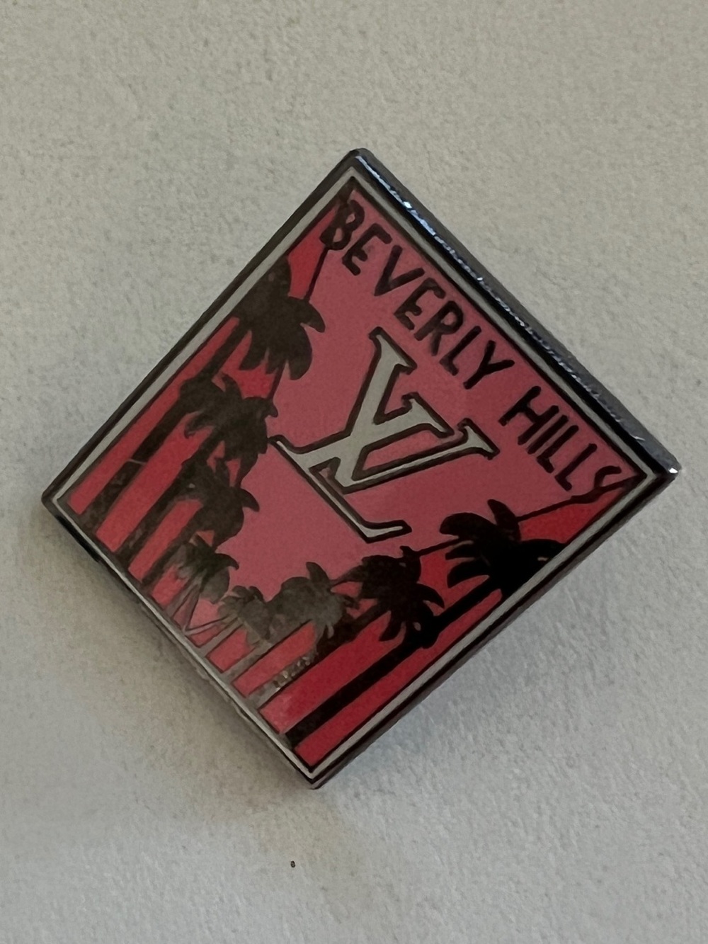 Louis Vuitton Pink Beverly Hills Pin